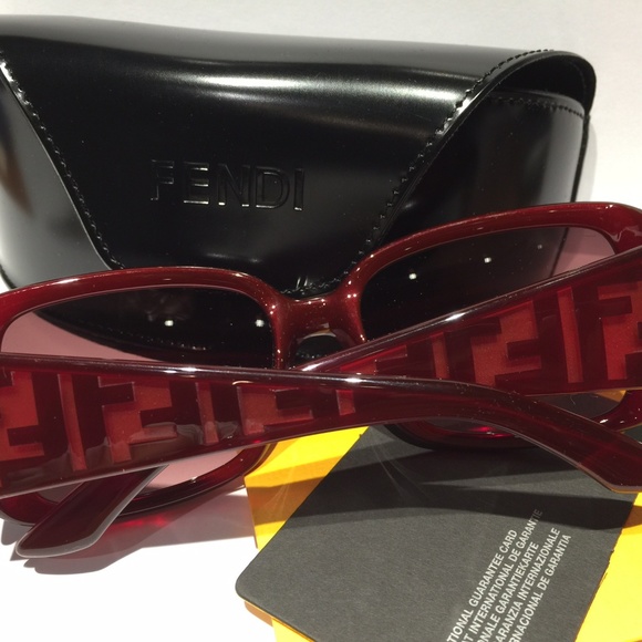 NIB Fendi Women\'s Rectangle Burgundy Sunglasses main image 6